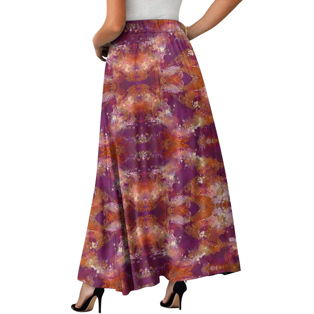 Printed Double Pocket Skirt