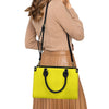 yellow colorful leopard cheetah print Women's PU leather twill handbag