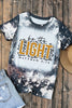 Multicolor Tie Dye LIGHT Letter Leopard Graphic Tee