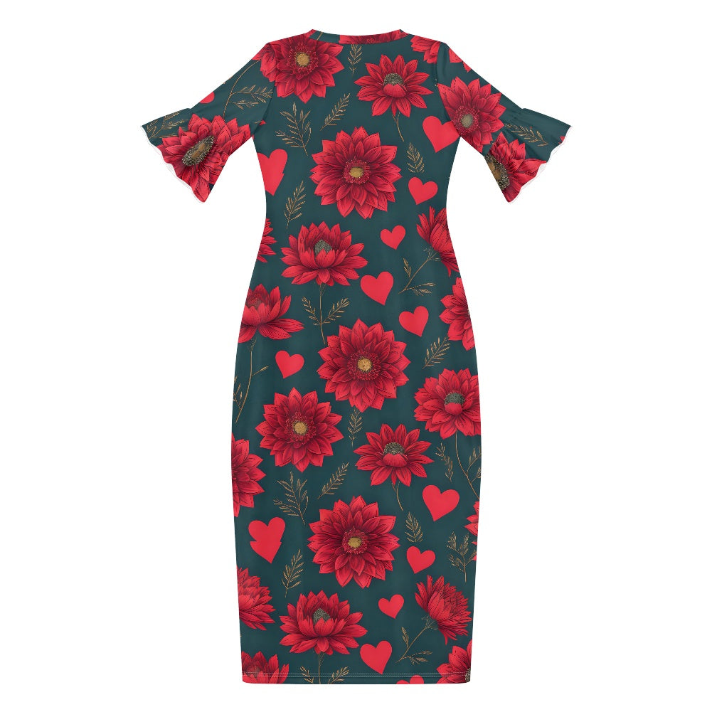 Anavah Dress Floral Red  Print