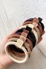 Khaki 5Pcs Braided Elastic Hairband