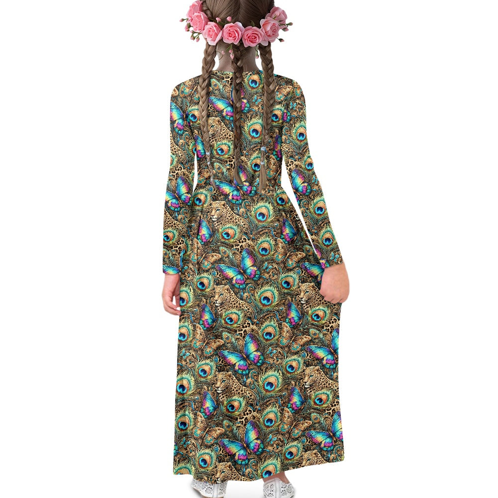 Children's Long Sleeve Modest  Dress