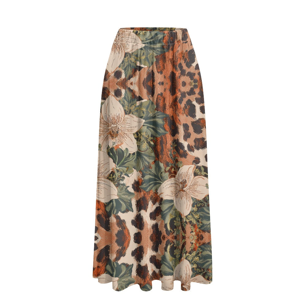 Printed Double Pocket Skirt