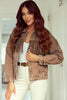 Brown Rhinestone Fringed Cowgirl Fashion Denim Jacket