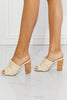 Qupid Freshly Picked Twist Peep Toe Block Heel Mule