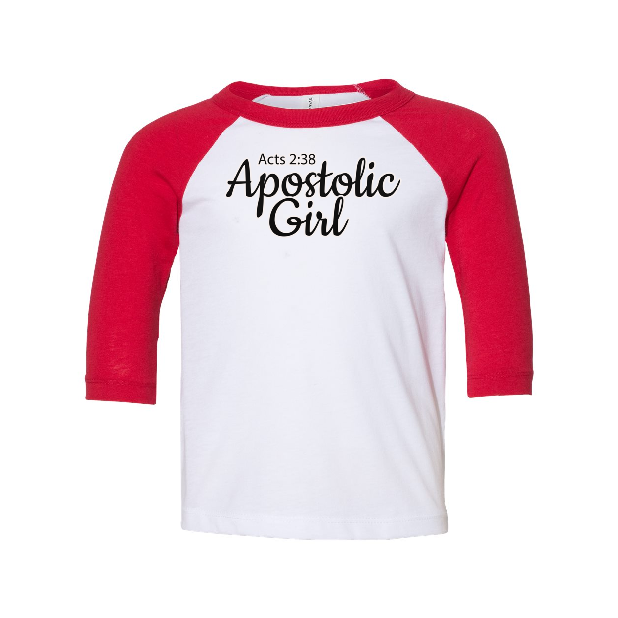 Apostolic Girl Toddler Three-Quarter Sleeve Baseball Tee