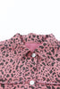 Pink Stars & Animal Spots Print Button Up Denim Shacket