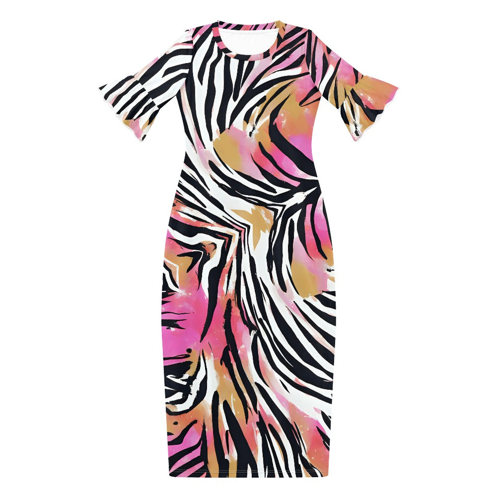 Anavah Dress Zebra Print