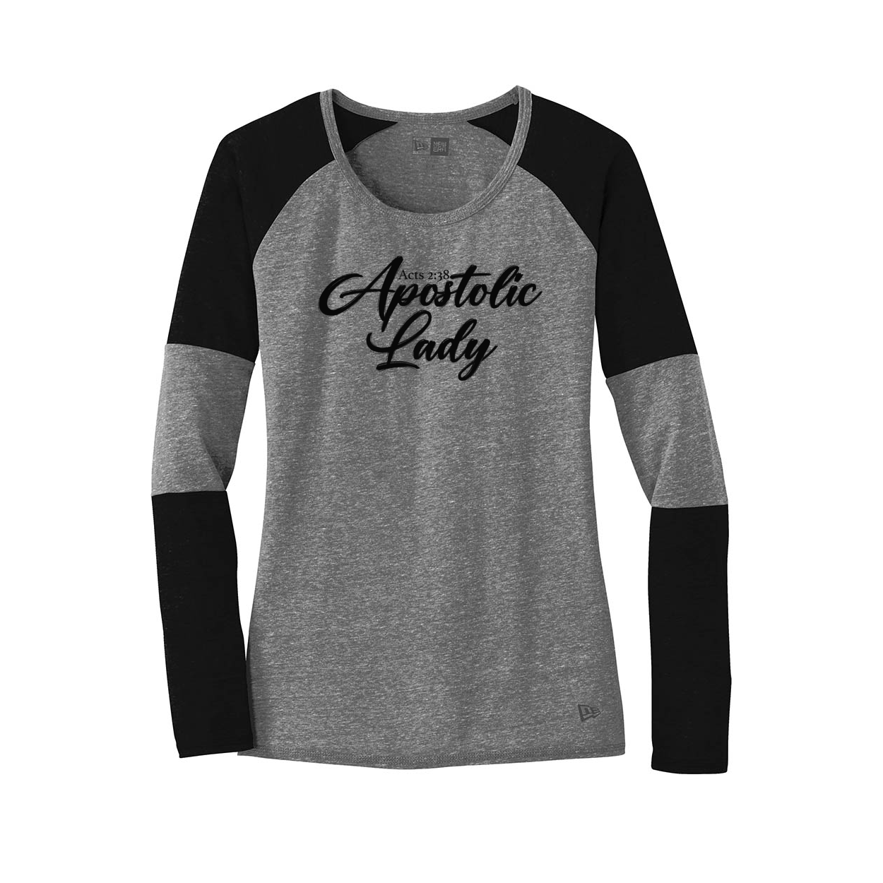 New Era Ladies Tri-Blend Performance Baseball Tee. LNEA132