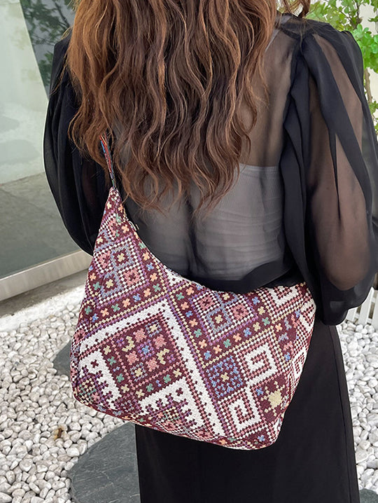 Geometric Adjustable Strap Crossbody Bag