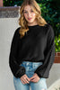 Verdant Chunky Knit Sleeve Drop Shoulder Sweater