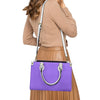 purple tie dye leopard print Women's PU leather twill handbag