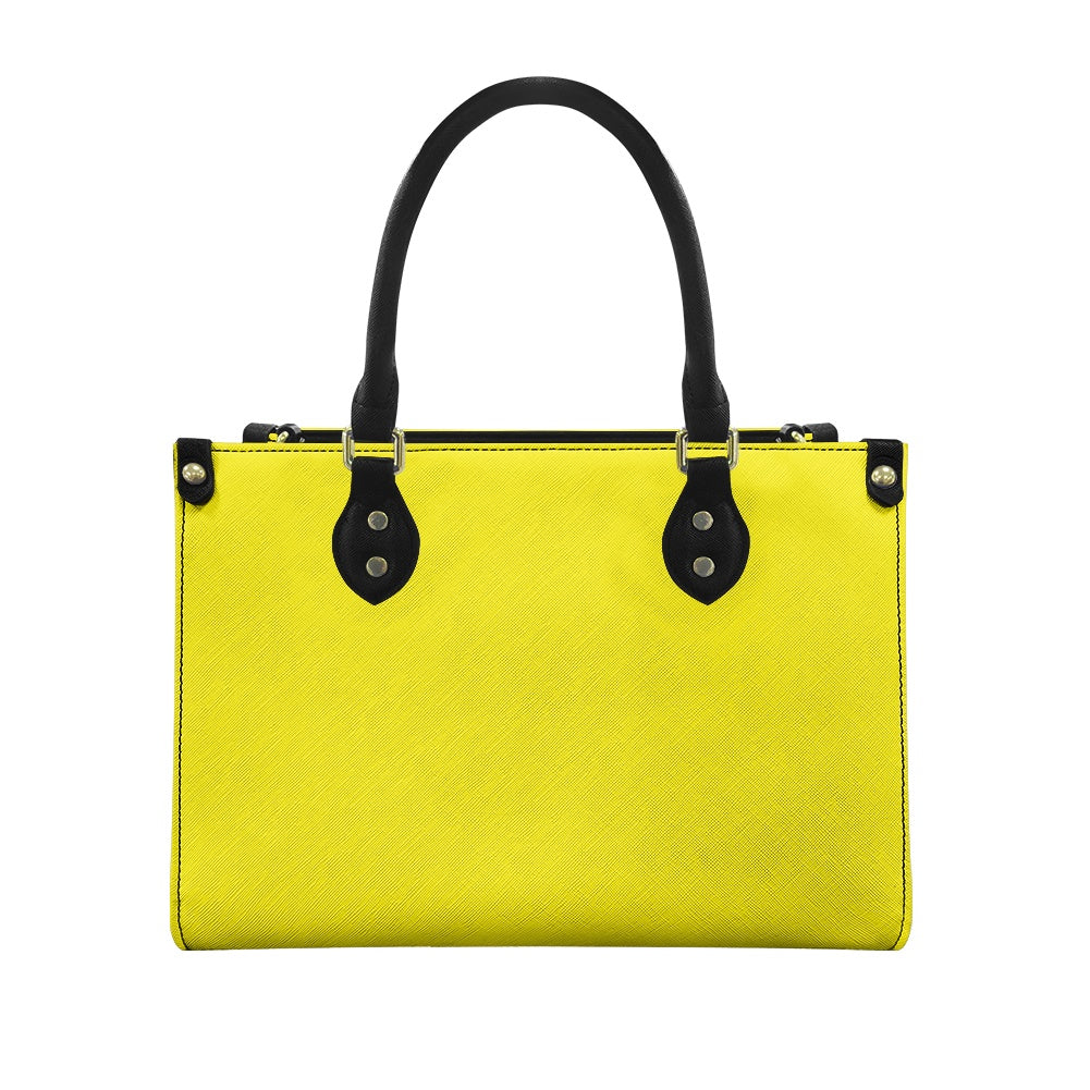 yellow colorful leopard cheetah print Women's PU leather twill handbag