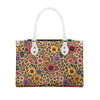 floral leopard Women's PU leather twill handbag