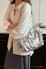 Sequin Braided Strap Shoulder Bag