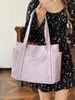 Oxford Cloth Tote Bag with Zipper