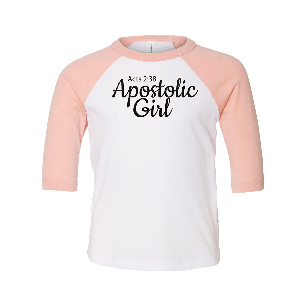 Apostolic Girl Toddler Three-Quarter Sleeve Baseball Tee