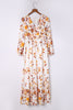 Floral V-Neck Long Sleeve Maxi Dress