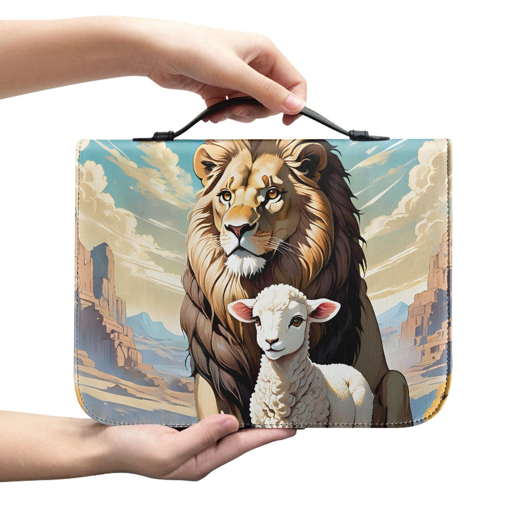 Lion and The Lamb bible cover bible case