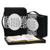 bible case black and white cheetah print