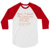 Deauteronomy 6:4 One God 3/4 sleeve raglan shirt