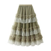 New Elastic High Waist Mesh Cake Skirt